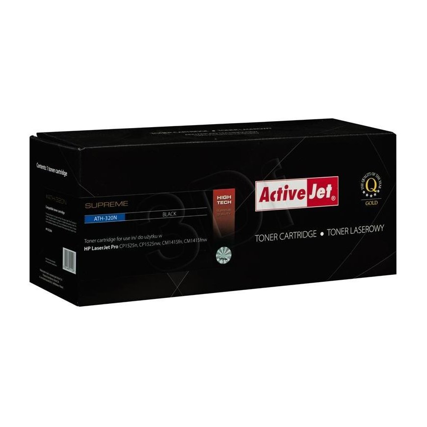 Activejet ATH-320N (tinkamas naudoti vietoj HP 128A CE320A Supreme 2000 puslapių juodas)