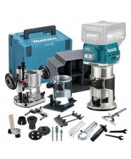 Makita RT001GZ13 Cordless milling cutter, XGT, 6- 8mm, 10,000 - 31,000 r/min, AWS, XPT, + Attachment for countersinking, + Attac