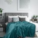 Eurofirany DESIGN 91 Soft and gentle blanket CINDY with printed pattern, 220X200 cm, color: dark tur Eurofirany DESIGN 91 Soft and gentle blanket CINDY with printed pattern, 220X200 cm, color: dark tur