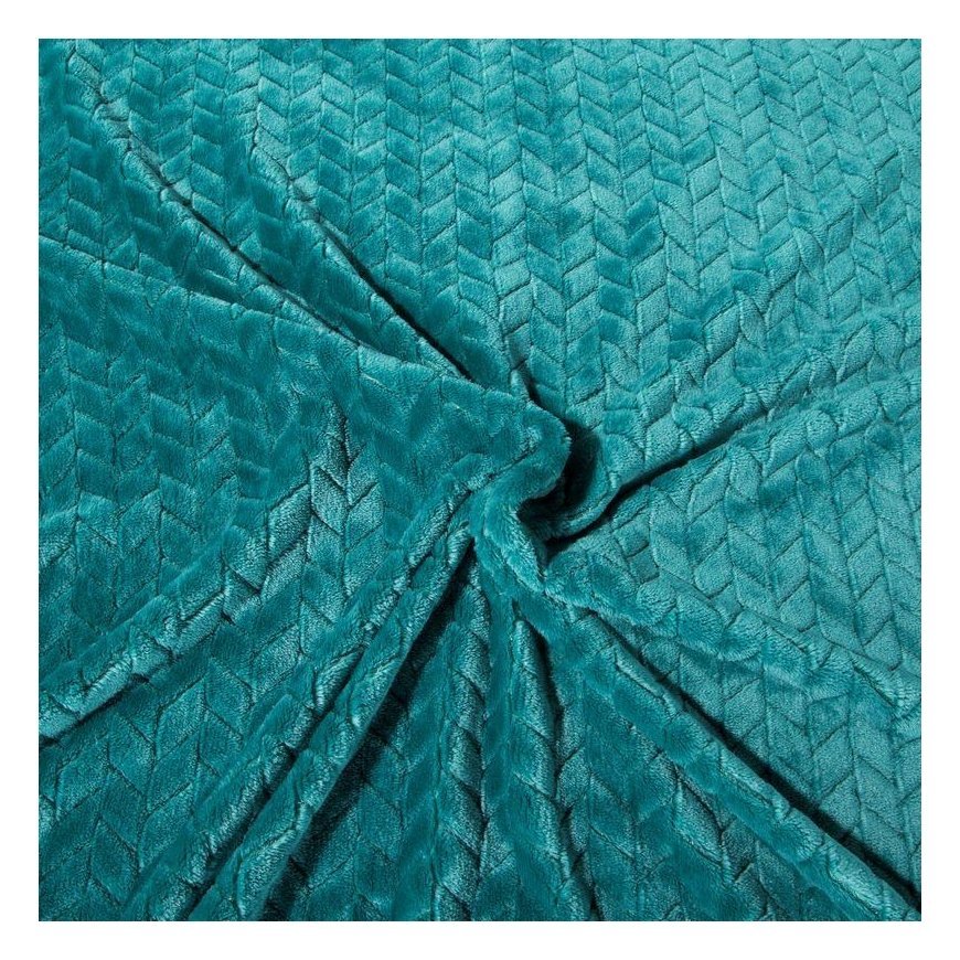 Eurofirany DESIGN 91 Minkštas ir švelnus pledas CINDY su įspaustu raštu, 220X200 cm, spalva: tamsi t – 5