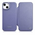iCarer CE Premium Leather Folio Case iPhone 14 Plus Magnetic Flip Leather Folio Case MagSafe Light V