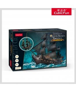 CUBIC FUN CUBICFUN 3D puzzle with LED (large) “Queen Anne's Revenge