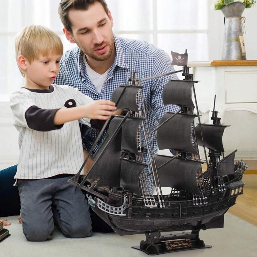 CUBIC FUN CUBICFUN 3D puzzle with LED (large) “Queen Anne's Revenge – 9