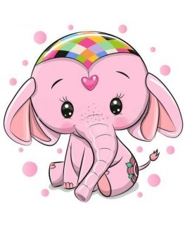 Beldizart Rožinė Elephant 20*20 cm WD2480