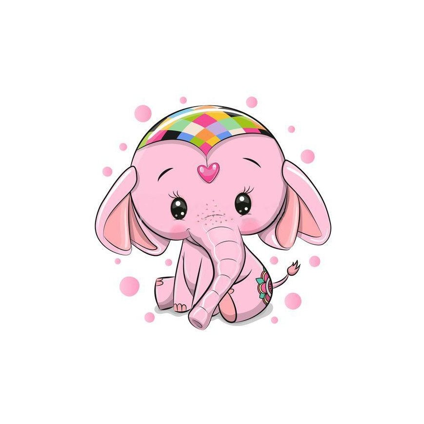 Beldizart Pink Elephant 20*20 cm WD2480