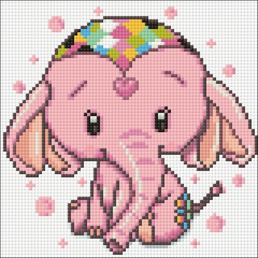 Beldizart Pink Elephant 20*20 cm WD2480 – 2