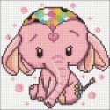 Beldizart Rožinė Elephant 20*20 cm WD2480 Beldizart Rožinė Elephant 20*20 cm WD2480
