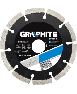 Graphite Graphite laser welded segmental diamond disc 125x22.2 mm - 57H606