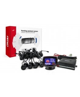 Amio Parking sensors, reverse, led-graf 8 sensors, black "gold" 18mm