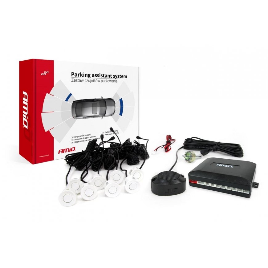 Amio Parking sensors, reversing signal 8 white sensors