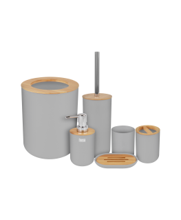 Teesa Bathroom accessories set (6 pcs.) gray color