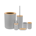 Teesa Bathroom accessories set (6 pcs.) gray color Teesa Bathroom accessories set (6 pcs.) gray color