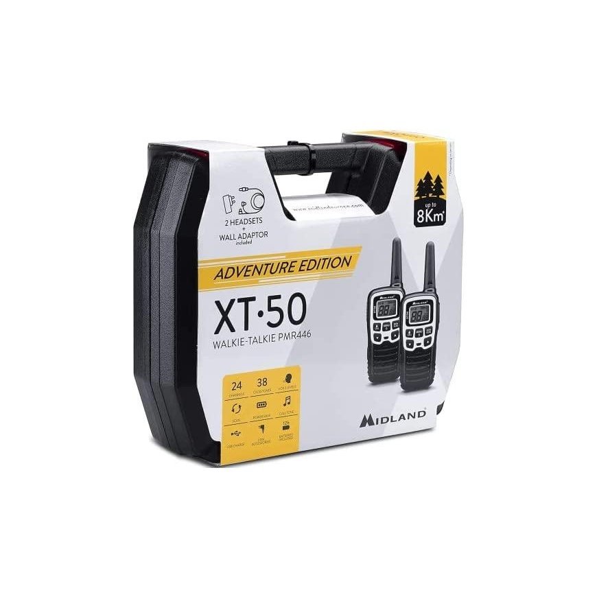 Alan PMR MIDLAND XT50 rankiniai radijo imtuvai, dėklas – 8