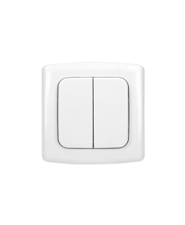 Double wall switch for remote control of sockets and sockets, with radio transmitter, ORNO Smart Home