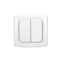 Double wall switch for remote control of sockets and sockets, with radio transmitter, ORNO Smart Hom Double wall switch for remote control of sockets and sockets, with radio transmitter, ORNO Smart Hom