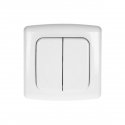 Double wall switch for remote control of sockets and sockets, with radio transmitter, ORNO Smart Hom Double wall switch for remote control of sockets and sockets, with radio transmitter, ORNO Smart Hom