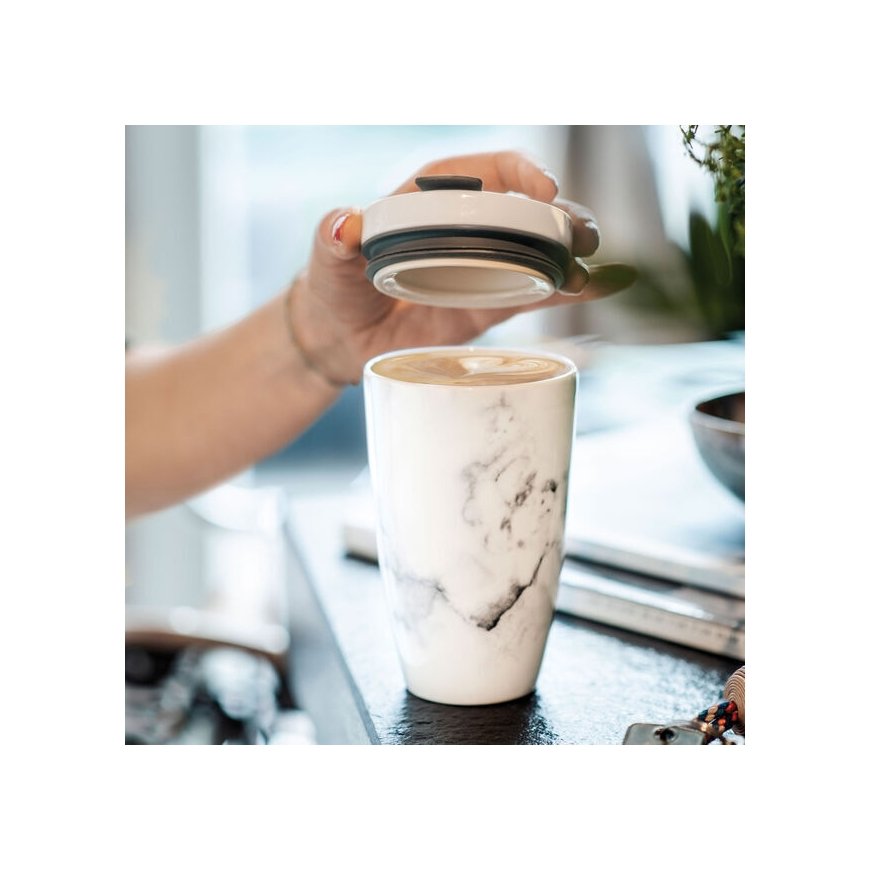 Villeroy & Boch Coffee to Go mug, marble, 3.5 dl – 3