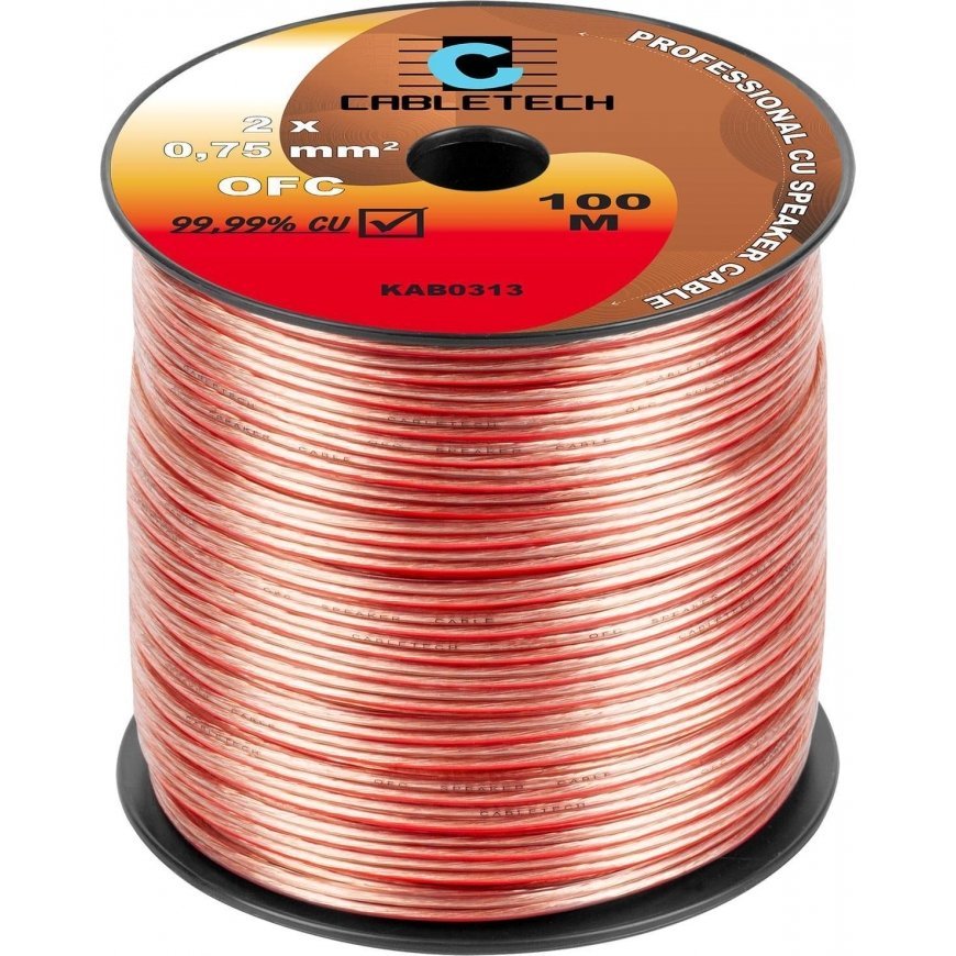 Cabletech 0,75 mm OFC garsiakalbio laidas – 2