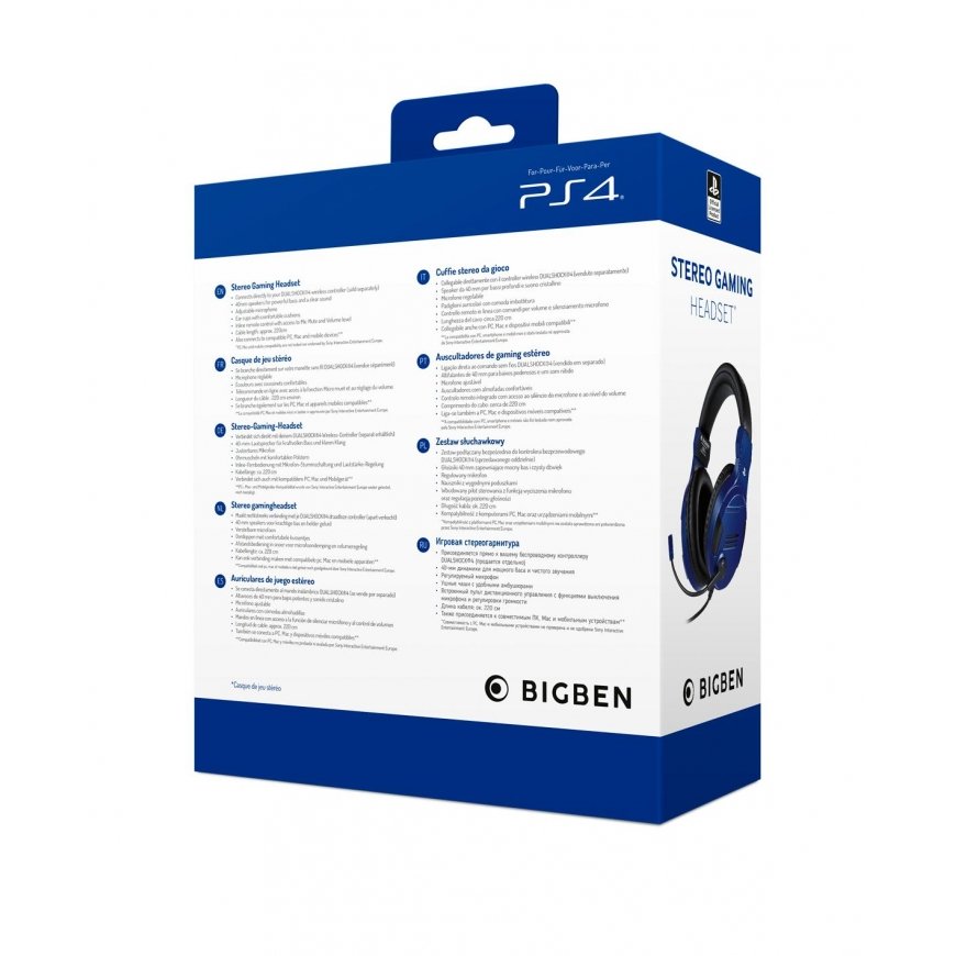 Bigben Interactive PS4OFHEADSETV3G Austiņas Vadu Speļu Zils – 8