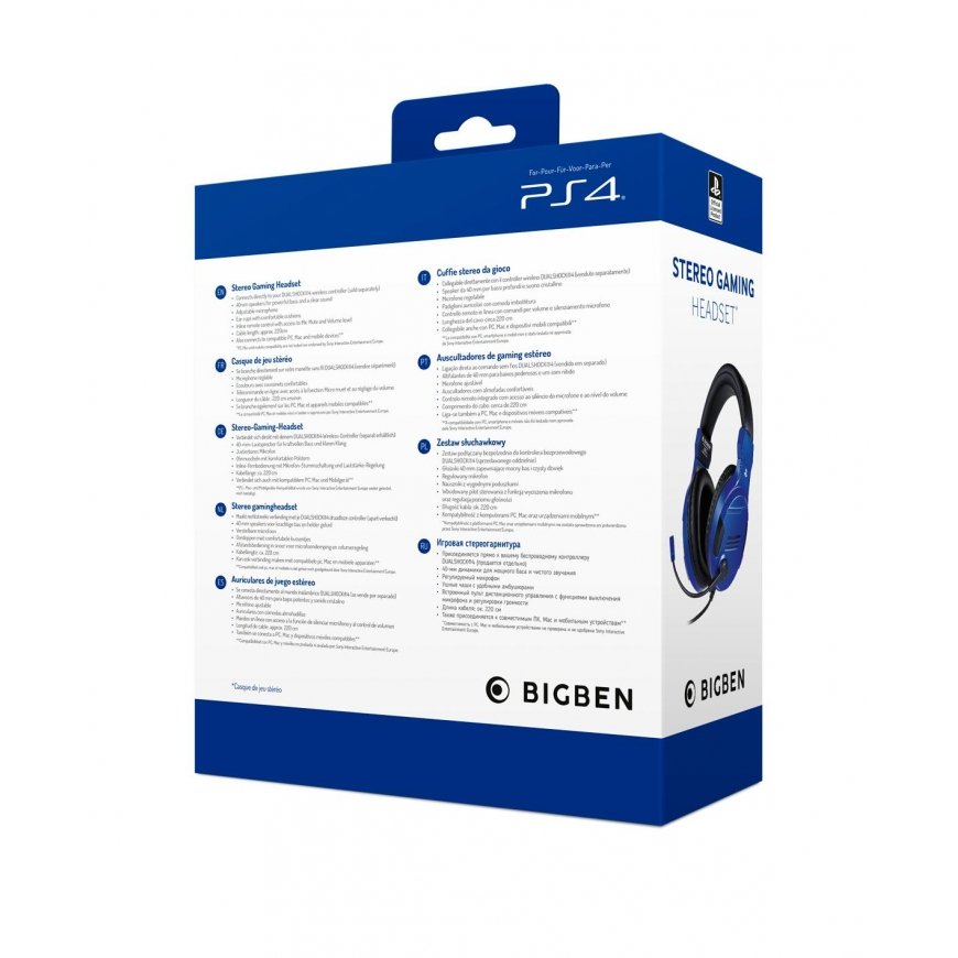 Bigben Interactive PS4OFHEADSETV3G Austiņas Vadu Speļu Zils – 10