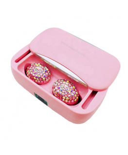 Goodbuy Crystal Bling belaidės ausinės rožinės spalvos