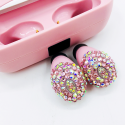 Goodbuy Crystal Bling belaidės ausinės rožinės spalvos Goodbuy Crystal Bling belaidės ausinės rožinės spalvos