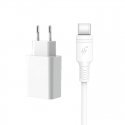 DCO U18 18W USB Ligzdas Ātrs Adaptīvs Lādētājs + USB-C 1m Vads Samsung Xiaomi Huawei Oppo Balts (OEM DCO U18 18W USB Ligzdas Ātrs Adaptīvs Lādētājs + USB-C 1m Vads Samsung Xiaomi Huawei Oppo Balts (OEM