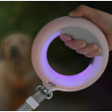 Doggy Village LUMINOUS Pavadėlis - Tvirtas 3 viename pavadėlis su LED žibintuvėliu, spalvotu rankeno