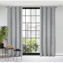 Eurofirany ELIZA Soft velvet night curtain with small pattern, 140X250 cm, loops / rings, color: sil Eurofirany ELIZA Soft velvet night curtain with small pattern, 140X250 cm, loops / rings, color: sil
