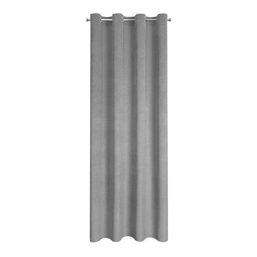 Eurofirany ELIZA Soft velvet night curtain with small pattern, 140X250 cm, loops / rings, color: sil – 4