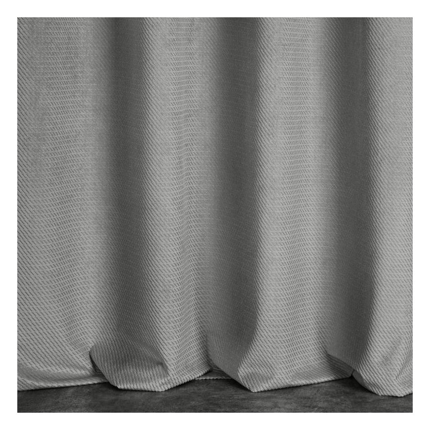 Eurofirany ELIZA Soft velvet night curtain with small pattern, 140X250 cm, loops / rings, color: sil – 8