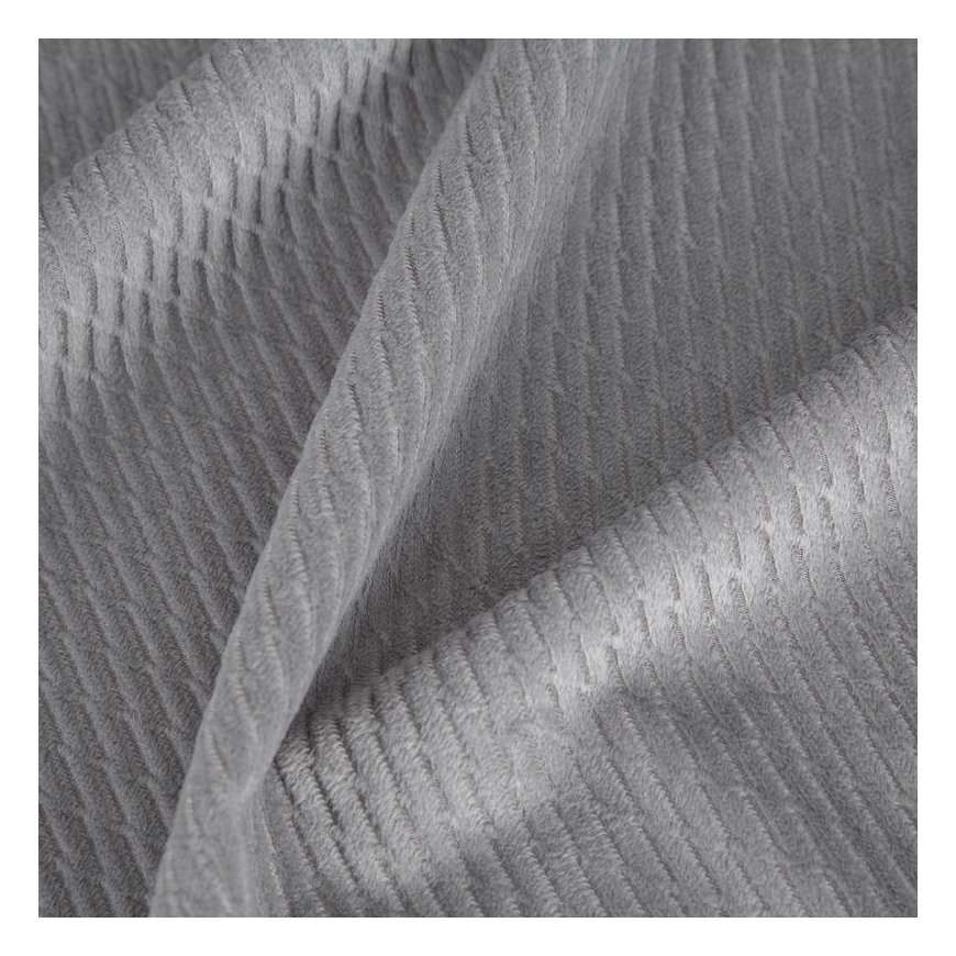 Eurofirany ELIZA Soft velvet night curtain with small pattern, 140X250 cm, loops / rings, color: sil – 9