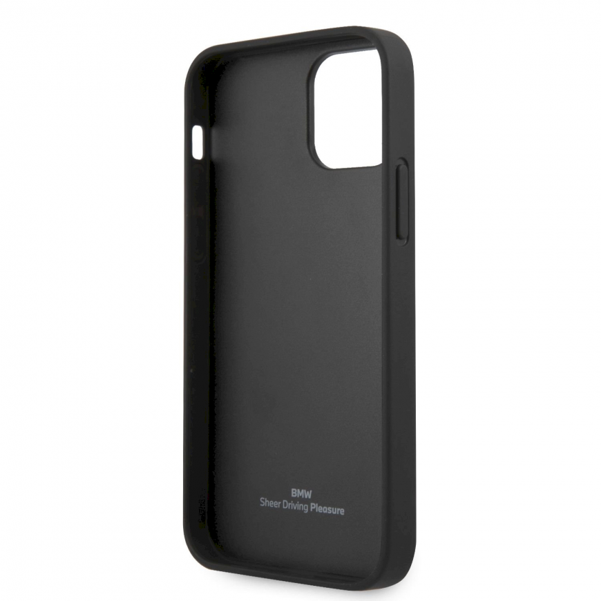 Case BMW BMHCP12MRCDPK iPhone 12/12 Pro 6.1" black/black hardcase Leather Deboss – 5