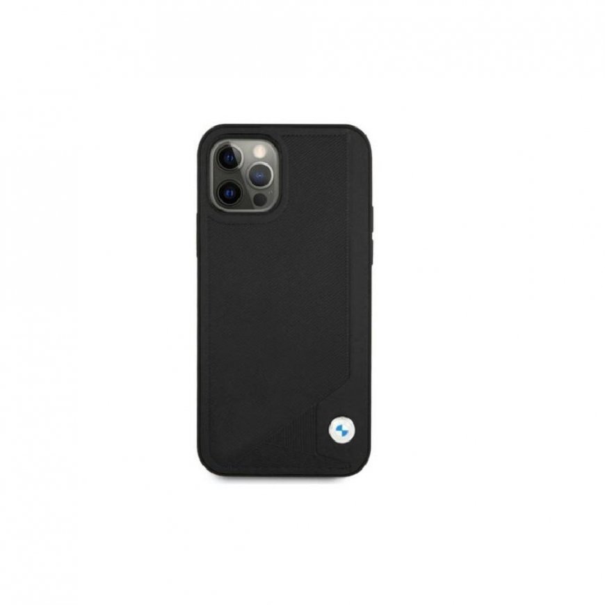 Case BMW BMHCP12MRCDPK iPhone 12/12 Pro 6.1" black/black hardcase Leather Deboss – 9