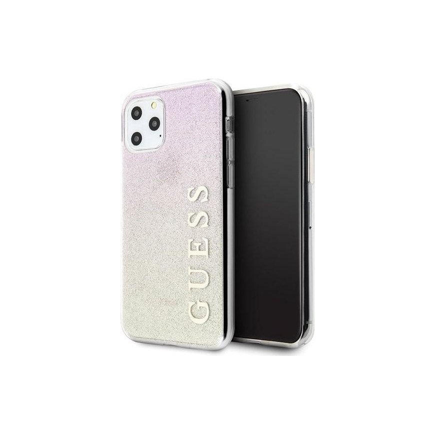 Guess Guess GUHCN58PCUGLGPI iPhone 11 Pro Rose Gold / Rose Gold Hard Case Gradient Glitter – 4