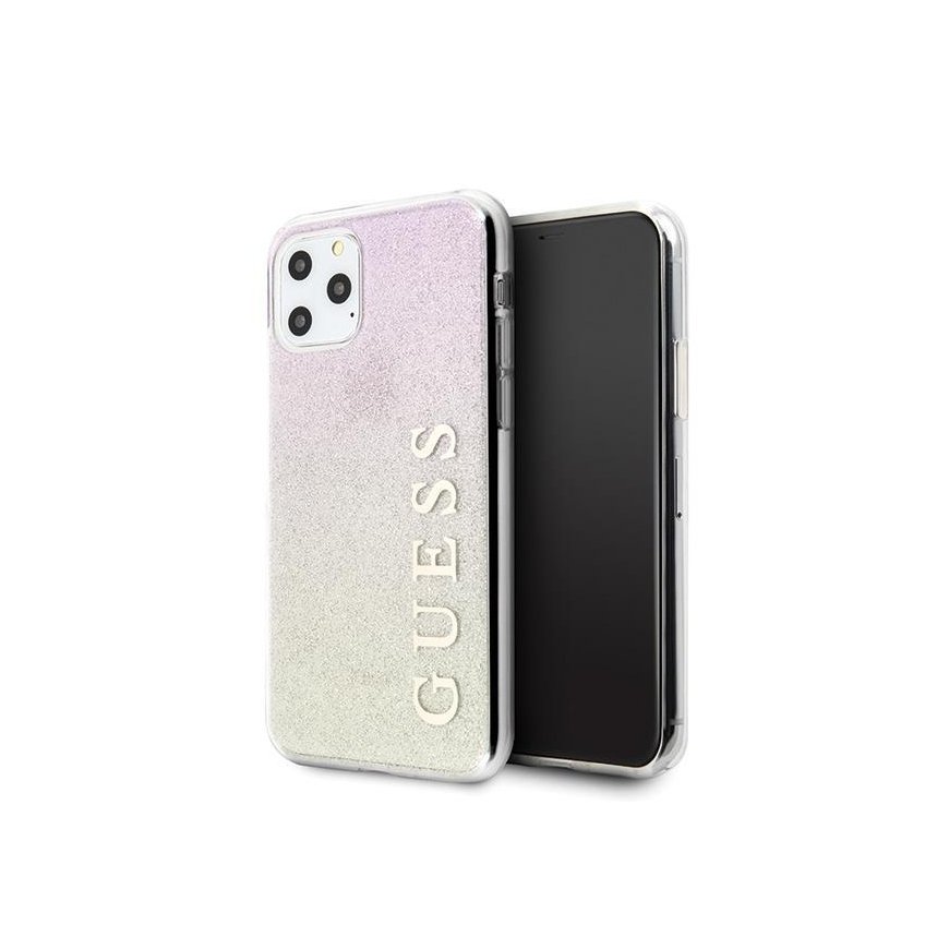 Guess Guess GUHCN58PCUGLGPI iPhone 11 Pro Rose Gold / Rose Gold Hard Case Gradient Glitter – 5