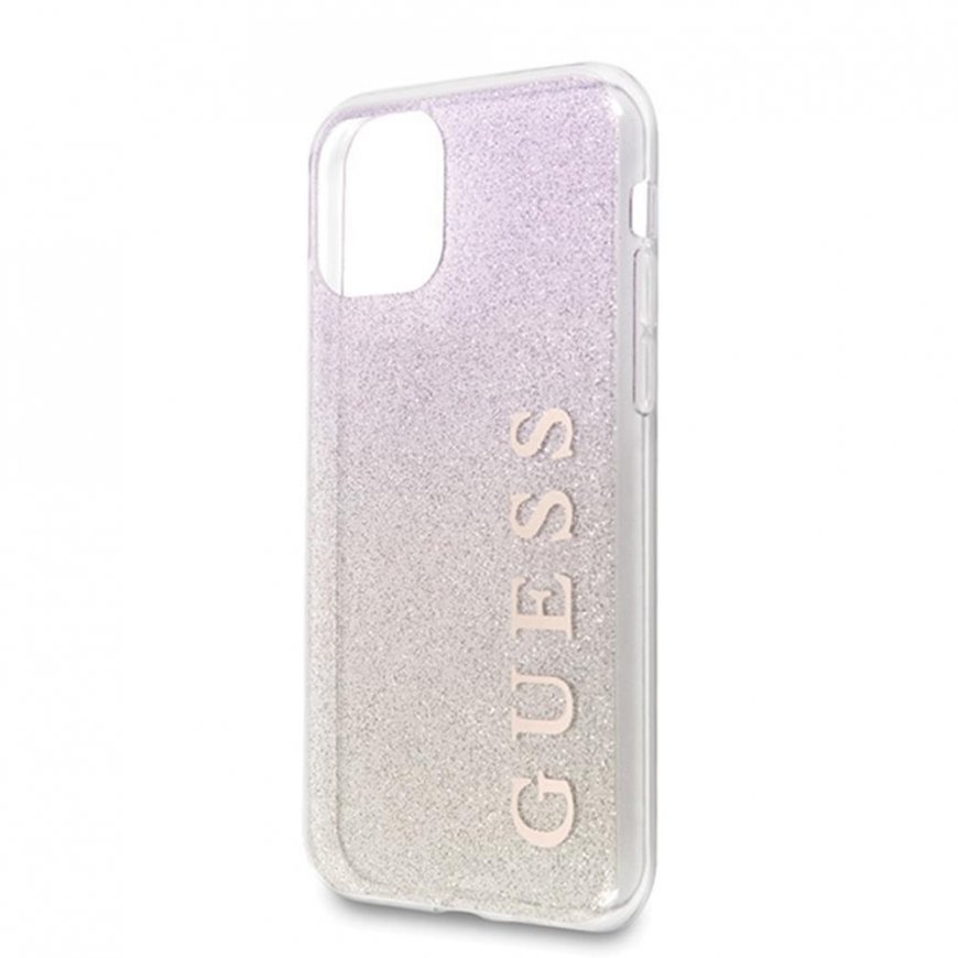 Guess Guess GUHCN58PCUGLGPI iPhone 11 Pro Rose Gold / Rose Gold Hard Case Gradient Glitter – 6