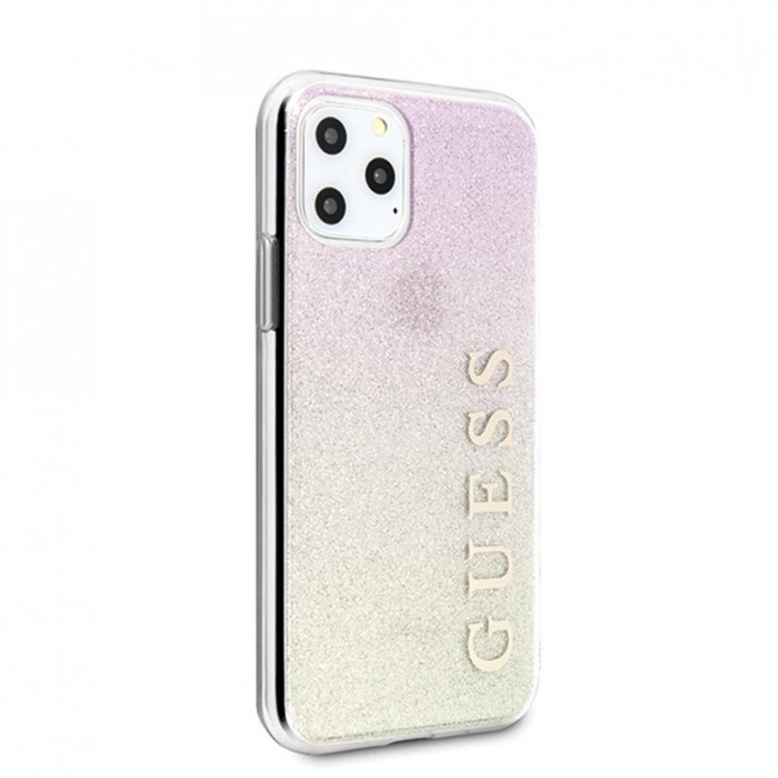 Guess Guess GUHCN58PCUGLGPI iPhone 11 Pro Rose Gold / Rose Gold Hard Case Gradient Glitter – 8