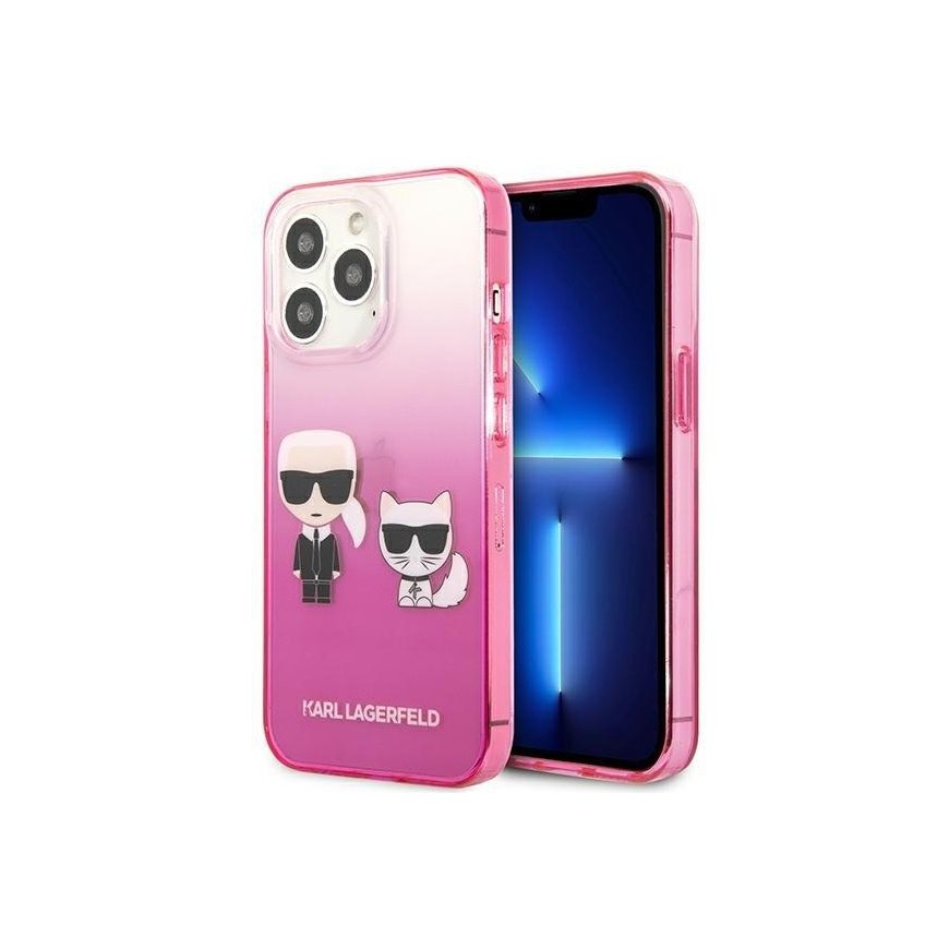 Karl Lagerfeld KLHCP13LTGKCP iPhone 13 Pro / 13 6.1" hardcase pink/pink Gradient Ikonik Karl Choupet