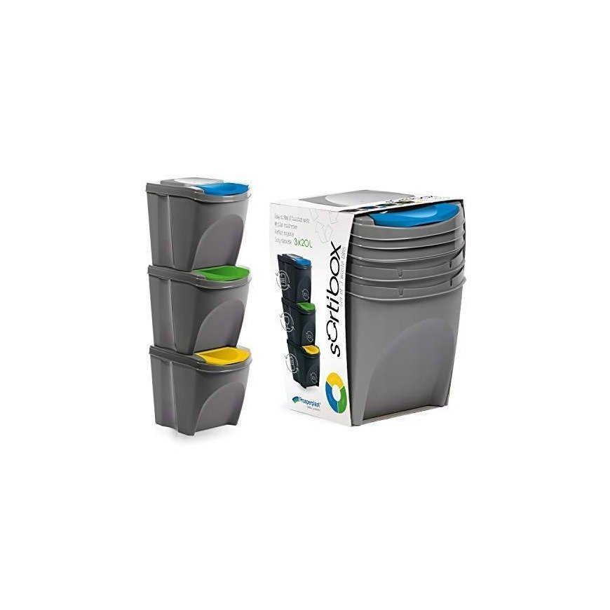 Prosperplast Sortibox - Waste bin 3 x 20 l Gray – 4