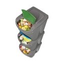 Prosperplast Sortibox - Waste bin 3 x 20 l Gray Prosperplast Sortibox - Waste bin 3 x 20 l Gray