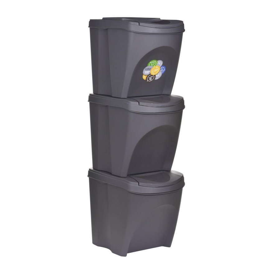 Prosperplast Sortibox - Waste bin 3 x 20 l Gray – 10