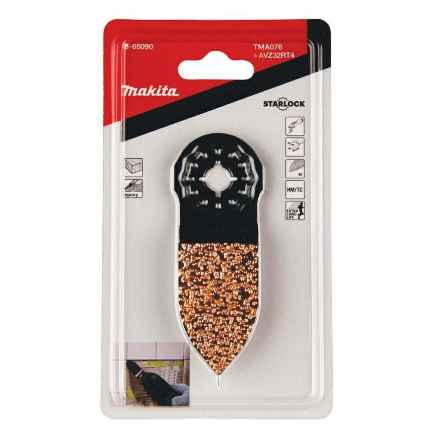 Makita B-65090 MULTITOOL HM tapered blade for boring and scraping 32mm TMA076 HM GRIT 40, STARLOCK, – 2