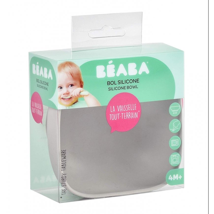 BEABA SILICONE BOWL WITH BOTTOM, Gray – 5
