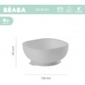 BEABA SILICONE BOWL WITH BOTTOM, Gray