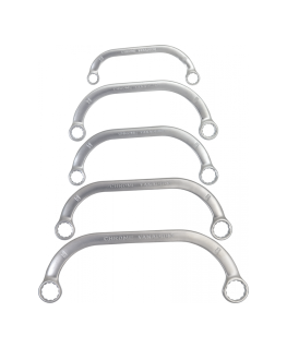 NEO Ring spanners, bent 9-22 mm, set of 5 pcs