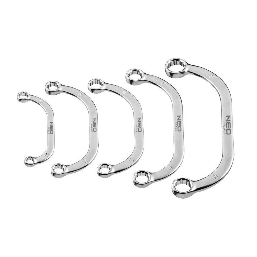 NEO Ring spanners, bent 9-22 mm, set of 5 pcs – 4