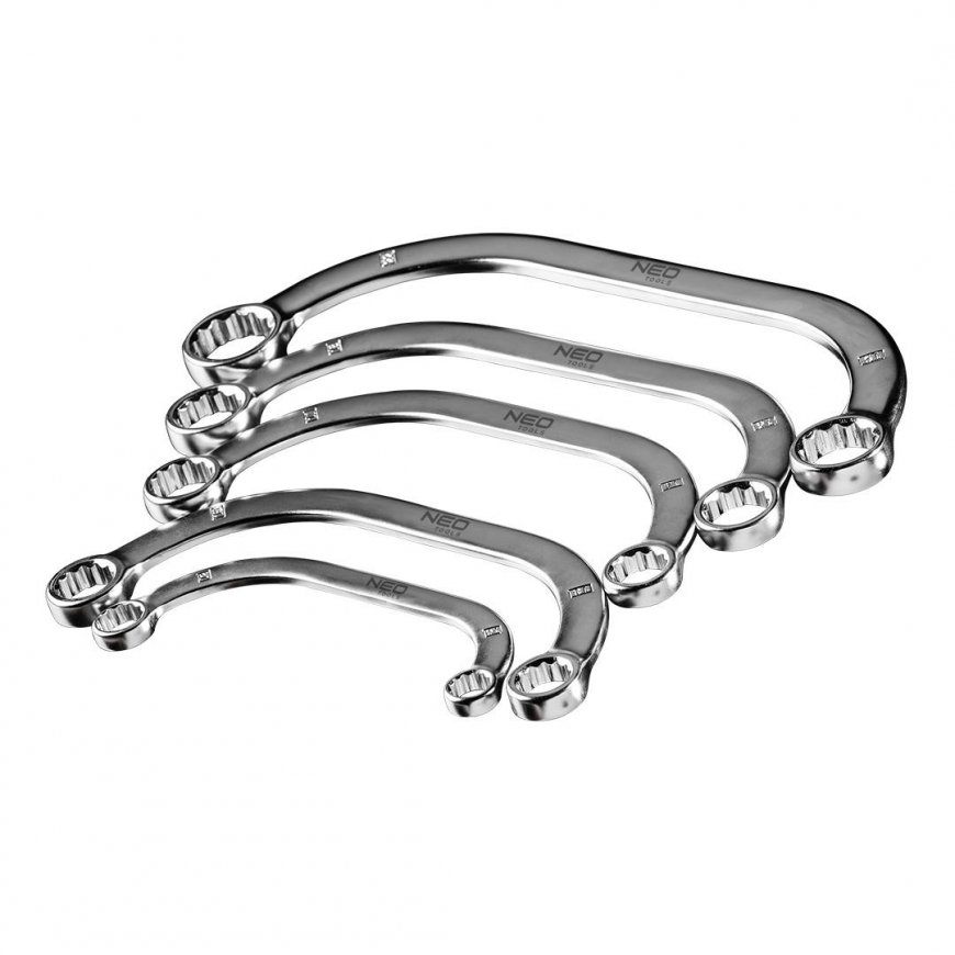 NEO Ring spanners, bent 9-22 mm, set of 5 pcs – 7