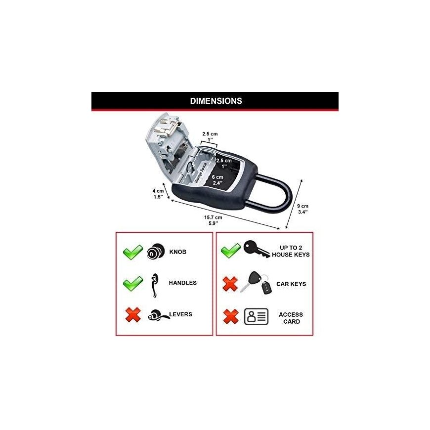 MASTER LOCK 5400EURD key cabinet/organizer Black, Grey – 6