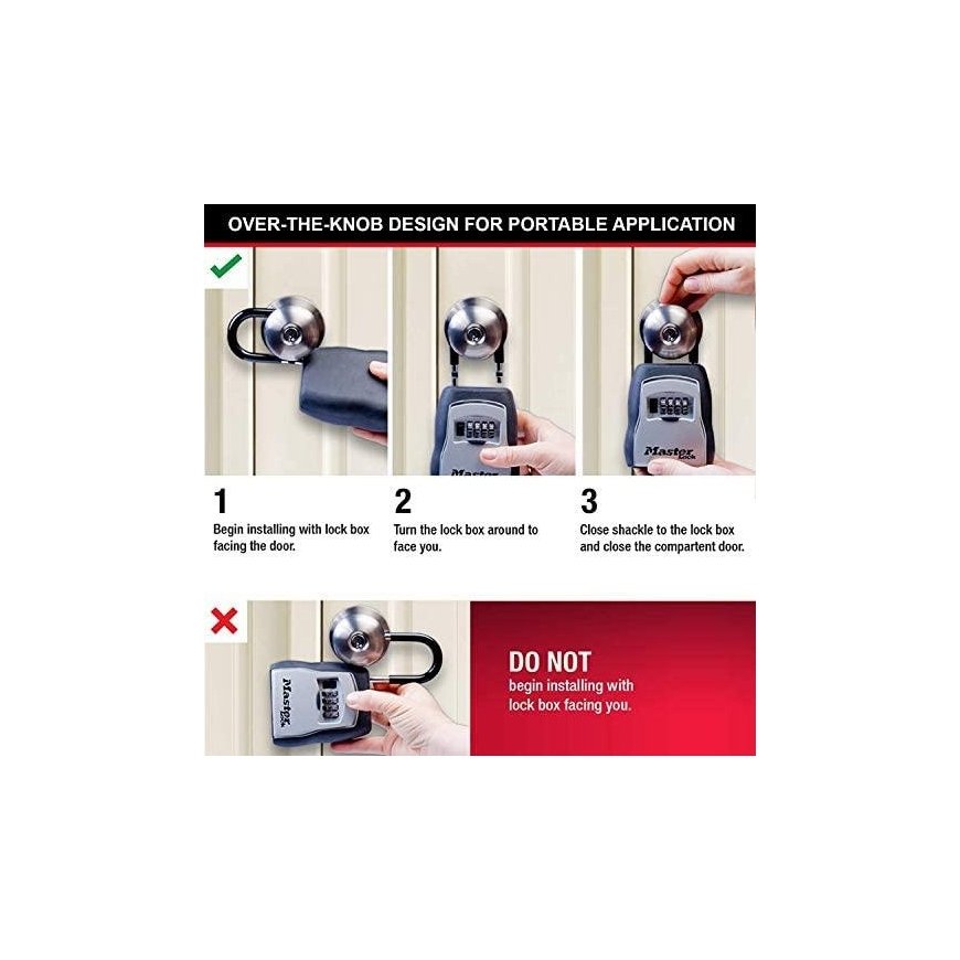 MASTER LOCK 5400EURD võtmekapp Must, Hall – 7